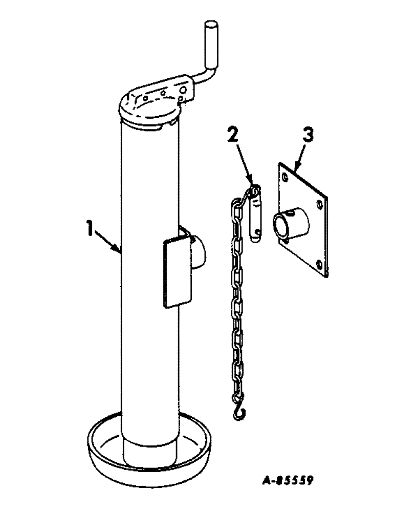 Схема запчастей Case IH 455 - (G-05) - JACK ATTACHMENT, 1966 AND SINCE 