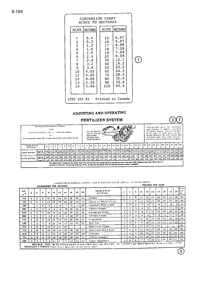 Схема запчастей Case IH 7200 - (9-154) - PRODUCT GRAPHICS, CHARTS, INTERNATIONAL, CASE IH (09) - CHASSIS/ATTACHMENTS