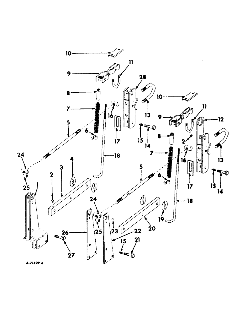 Схема запчастей Case IH 669 - (AG-04) - PARALLEL LINKAGE 