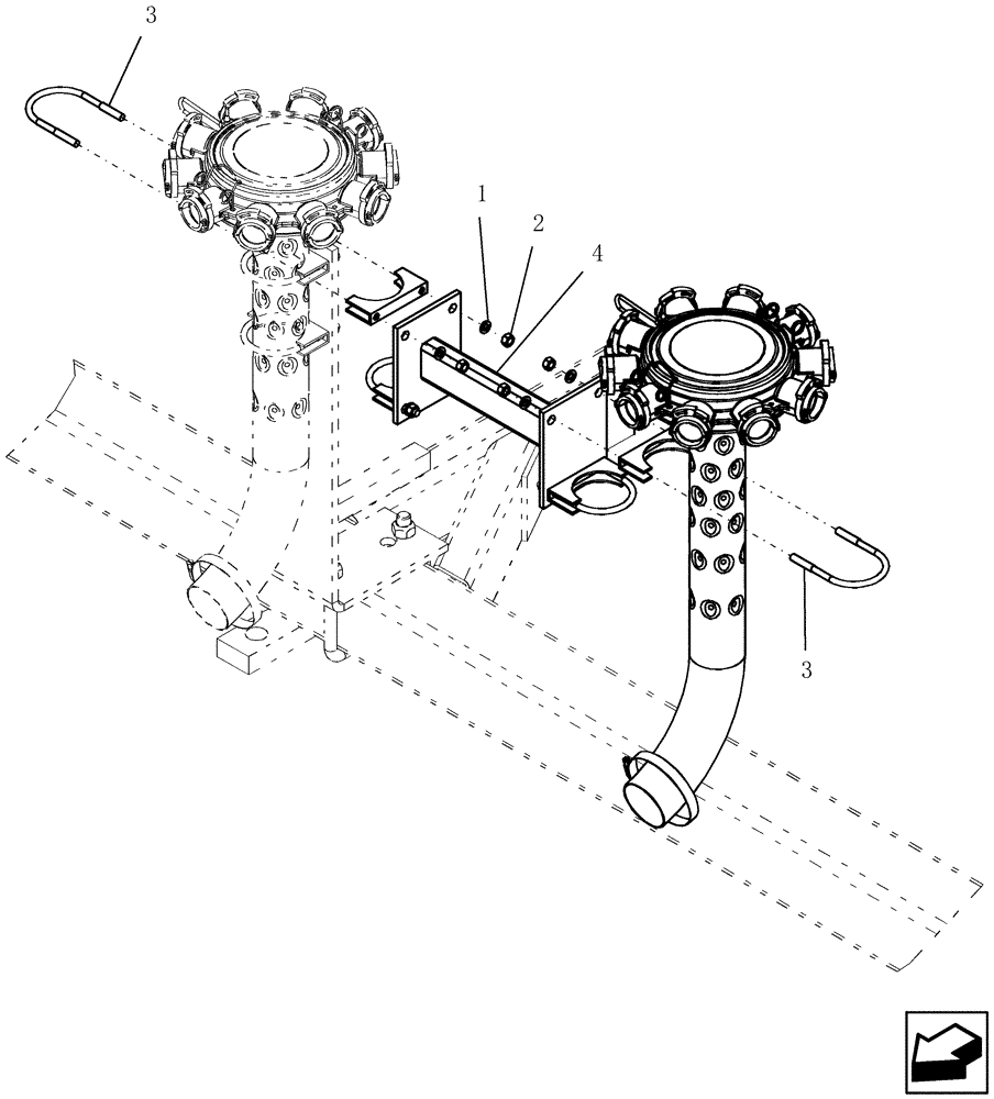 Схема запчастей Case IH 700 - (75.200.41) - ELBOW, DOUBLE SHOOT MOUNT (75) - SOIL PREPARATION