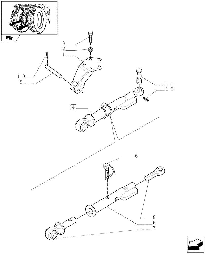 Схема запчастей Case IH MAXXUM 110 - (1.89.9) - LATERAL STABILIZERS (09) - IMPLEMENT LIFT