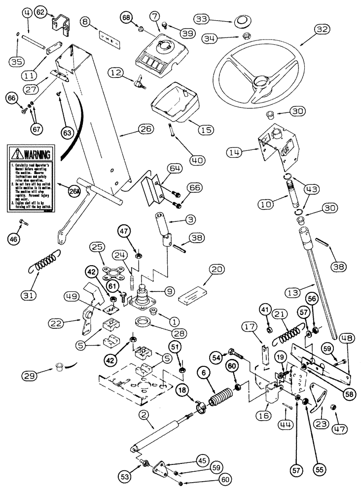 Схема запчастей Case IH CPX620 - (05-01) - STEERING WHEEL MOUNTING (04) - STEERING