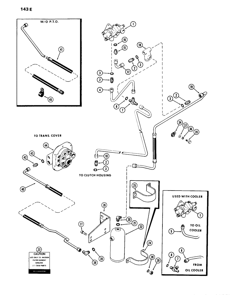 Схема запчастей Case IH 870 - (143E) - STEERING AND BRAKE VALVE SYS., HYDRAULIC BRAKES W/ MECHANICAL SHIFT, USED PRIOR TO TRAC. S/N 8693001 (05) - STEERING