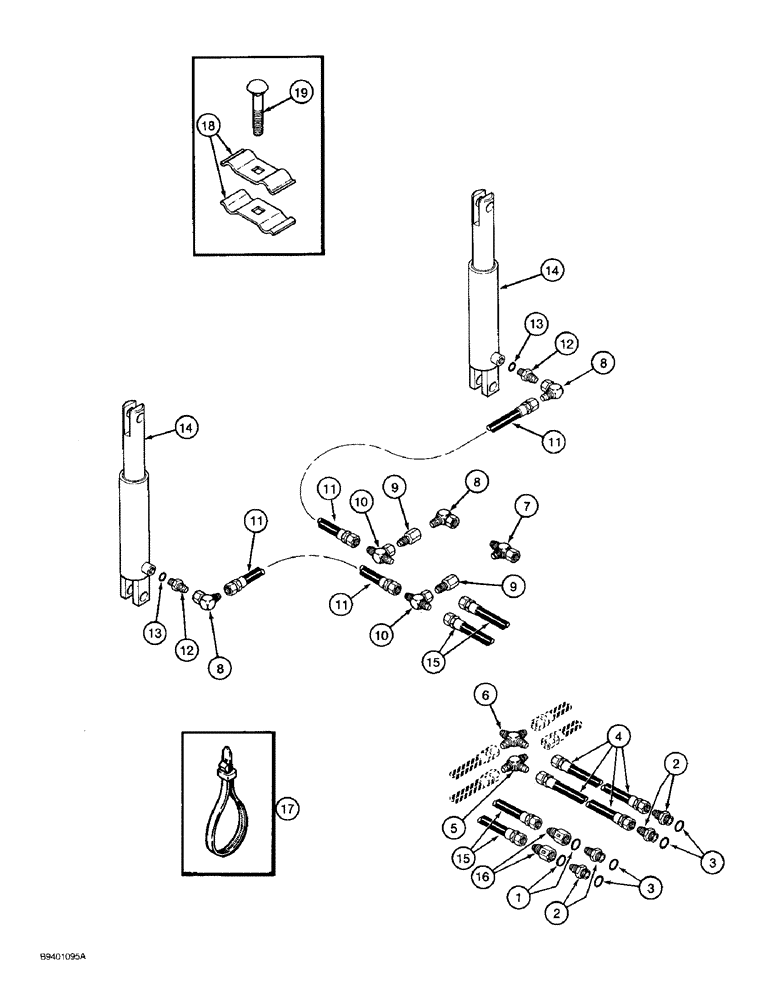 Схема запчастей Case IH 7100 - (8-38) - DISK MARKER HYDRAULIC SYSTEM, HYDRAULIC SELECTOR, LEFT AND RIGHT MARKERS (08) - HYDRAULICS