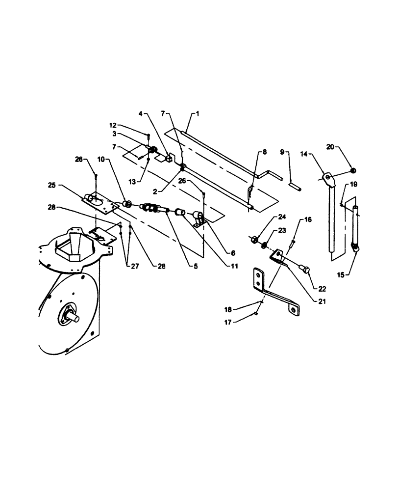 Схема запчастей Case IH BSX163 - (211) - MANUAL CHUTE ROTATION - REAR MOUNT 