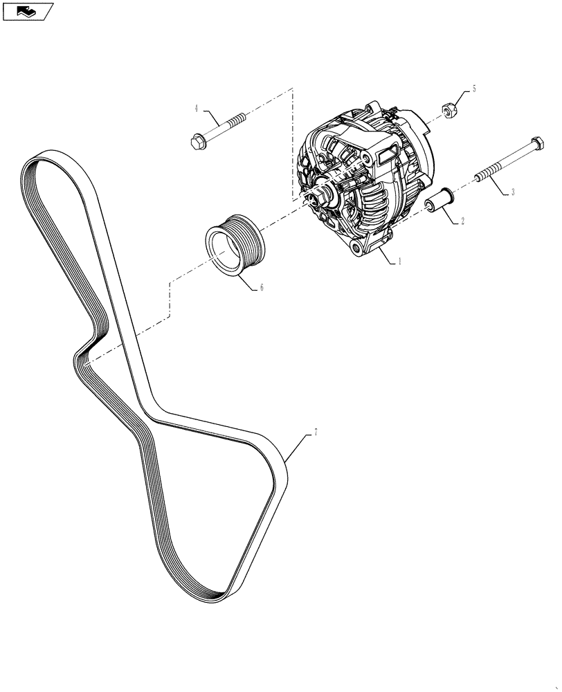 Схема запчастей Case IH TITAN 3530 - (55.301.01) - ALTERNATOR (55) - ELECTRICAL SYSTEMS