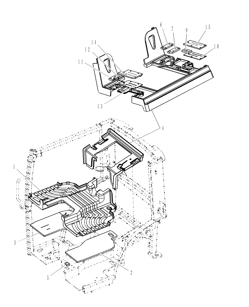 Схема запчастей Case IH FARMALL 40 - (10.08) - FLOOR MAT & DECK (10) - OPERATORS PLATFORM/CAB