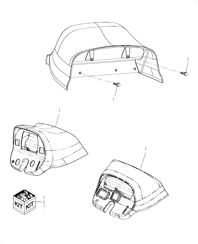 Схема запчастей Case IH FARMALL 40 - (08.03.04) - REAR HOOD (08) - SHEET METAL