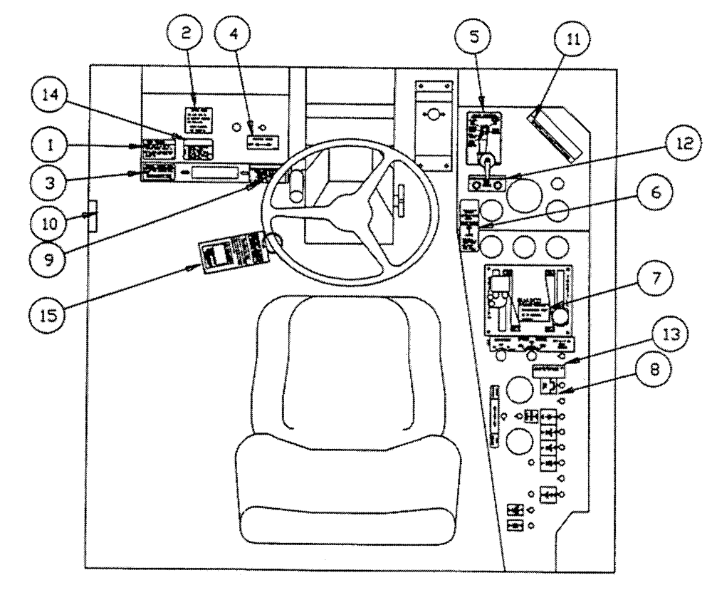 Схема запчастей Case IH PATRIOT NT - (09-002) - DECALS-INTERIOR (13) - DECALS