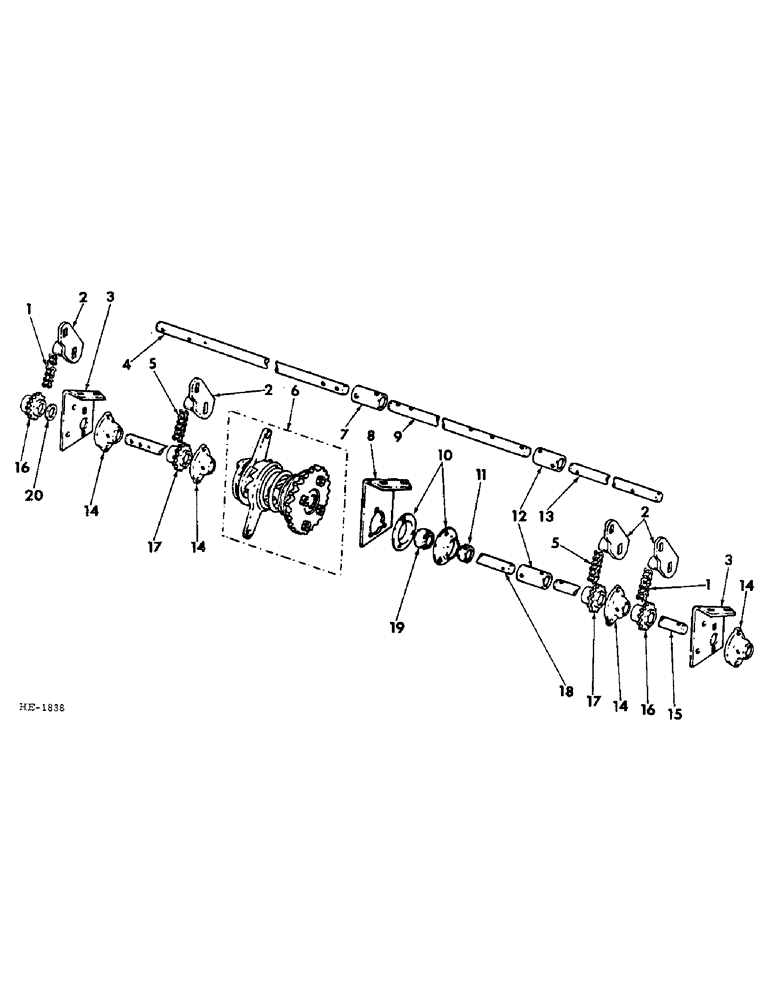 Схема запчастей Case IH 300 - (50) - MAIN DRIVE SHAFT 