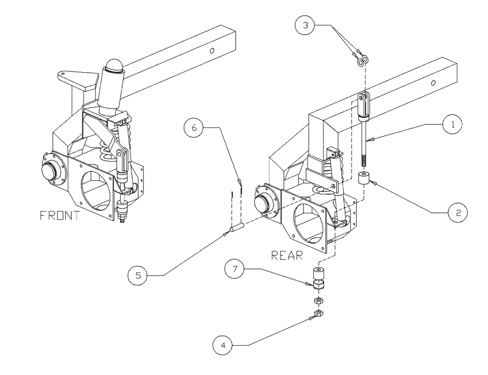 Схема запчастей Case IH PATRIOT 150 - (04-008) - SHOCK LIMITER ASSEMBLY Suspension & Frame