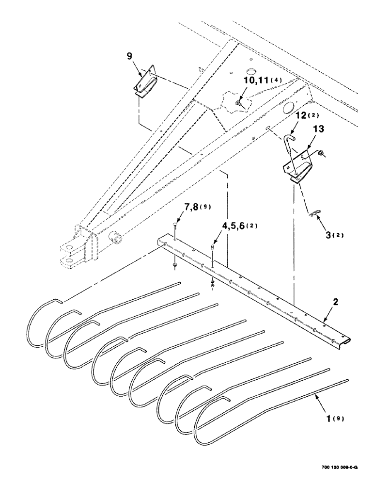 Схема запчастей Case IH 8480 - (3-02) - WINDGUARD AND MOUNTING ASSEMBLY Pickup