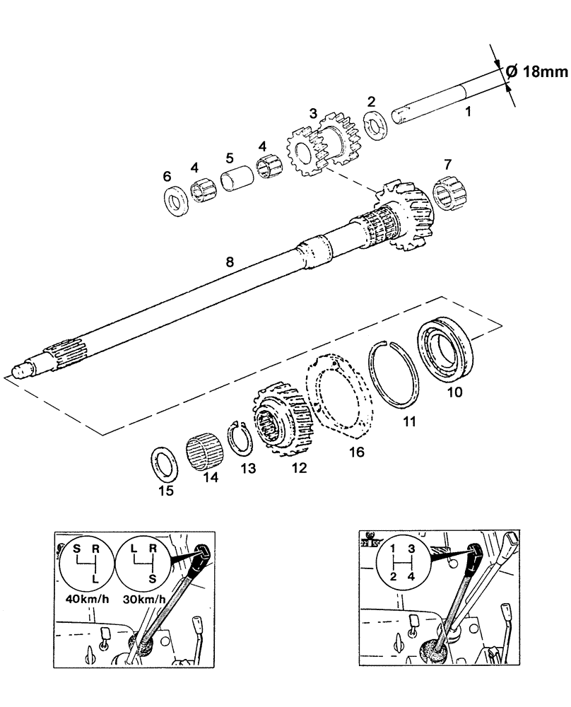 Схема запчастей Case IH C55 - (06-22[01]) - SHAFT, DRIVE - TRANSMISSION (06) - POWER TRAIN