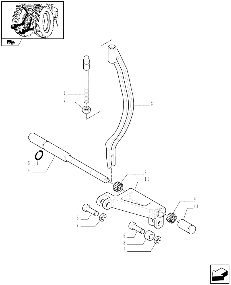 Схема запчастей Case IH FARMALL 95C - (1.89.6[01]) - IMPLEMENT CARRIER (09) - IMPLEMENT LIFT