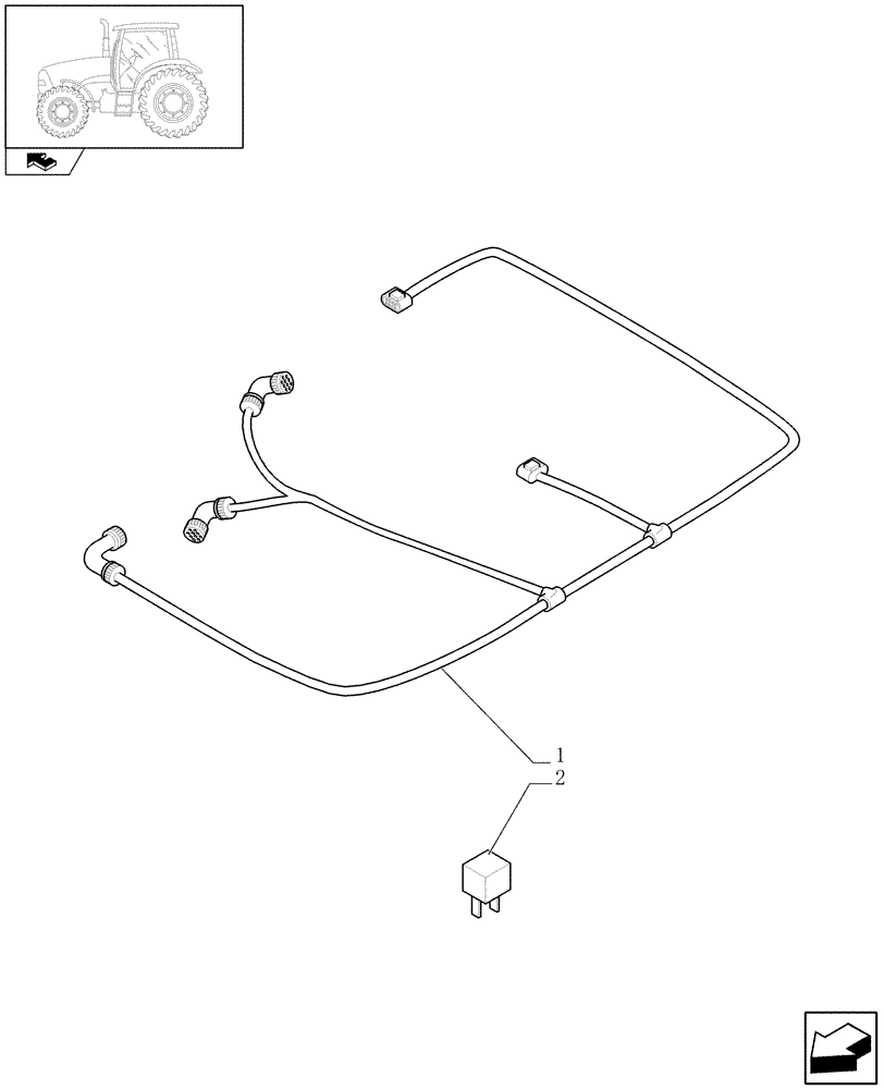 Схема запчастей Case IH PUMA 155 - (1.75.4/03[01]) - PNEUMATIC TRAILER BRAKE - HARNESS - C6267 (VAR.332727-332737-332739) (06) - ELECTRICAL SYSTEMS