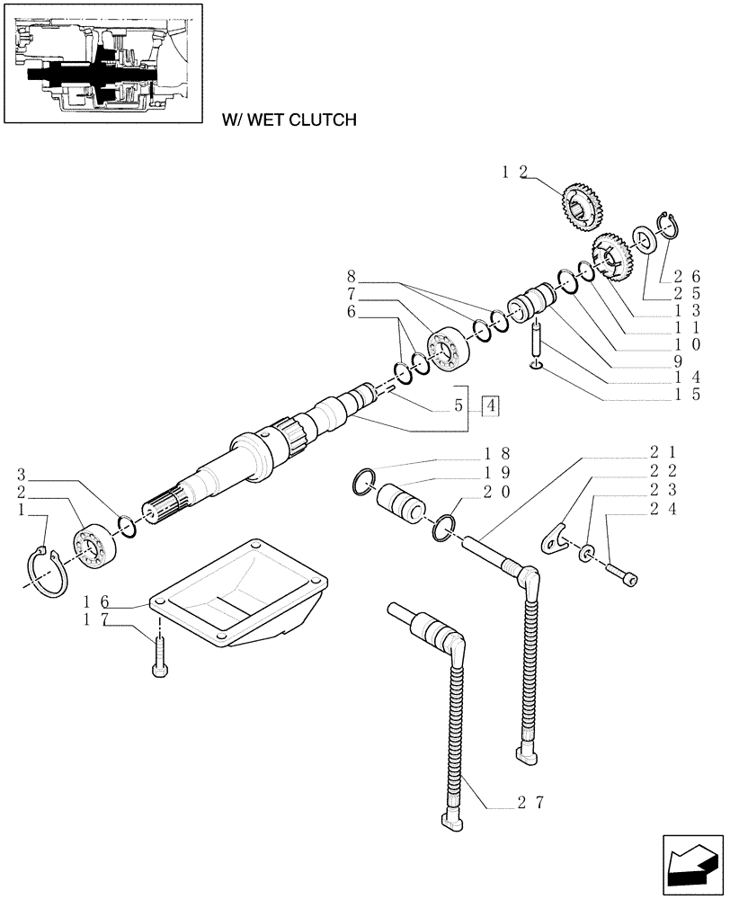 Схема запчастей Case IH MXU100 - (1.33.3/01[01]) - (VAR.160) 4WD DIFFERENTIAL LOCK FOR STRENGTHENED WHEEL AXLE - DRIVING GEAR (04) - FRONT AXLE & STEERING