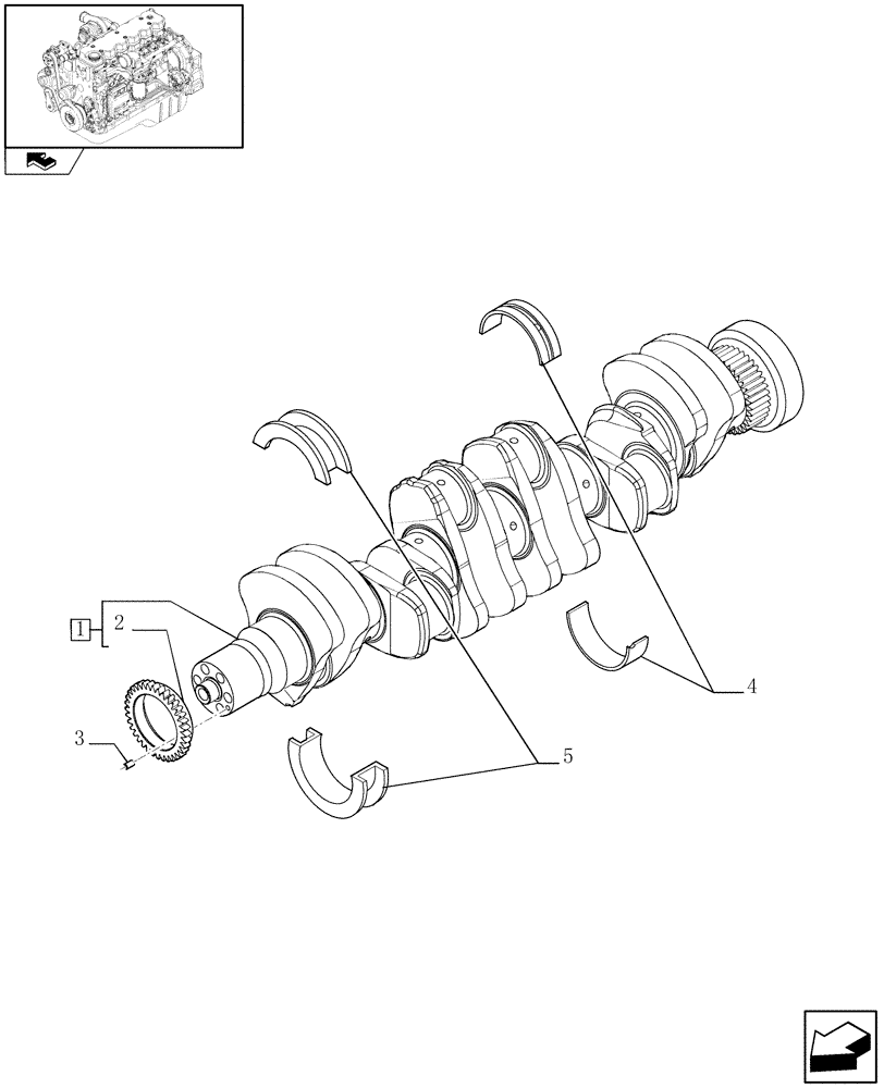 Схема запчастей Case IH F4HE9687G J101 - (0.08.0) - CRANKSHAFT (2852417) 