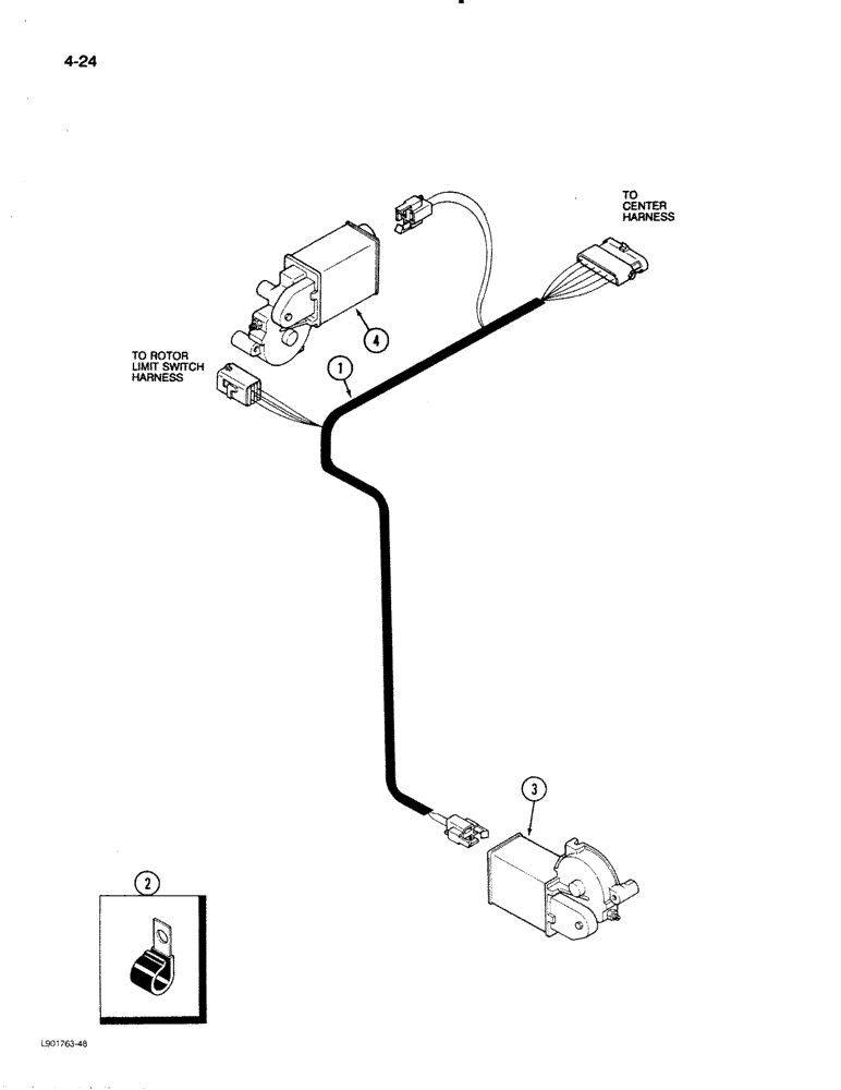 Схема запчастей Case IH 1620 - (4-24) - FAN AND ROTOR SPEED HARNESS (06) - ELECTRICAL