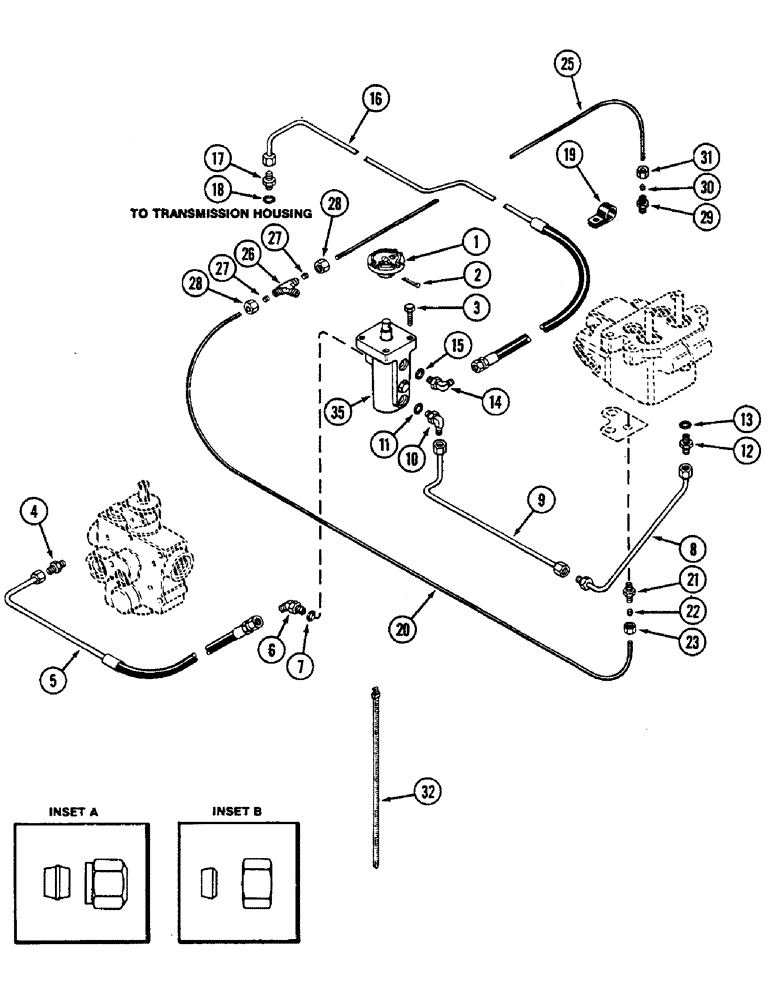 Схема запчастей Case IH 2290 - (7-348) - DIFFERENTIAL LOCK MECHANISM, PRIOR TO TRANSMISSION SERIAL NUMBER 10211449 (07) - BRAKES