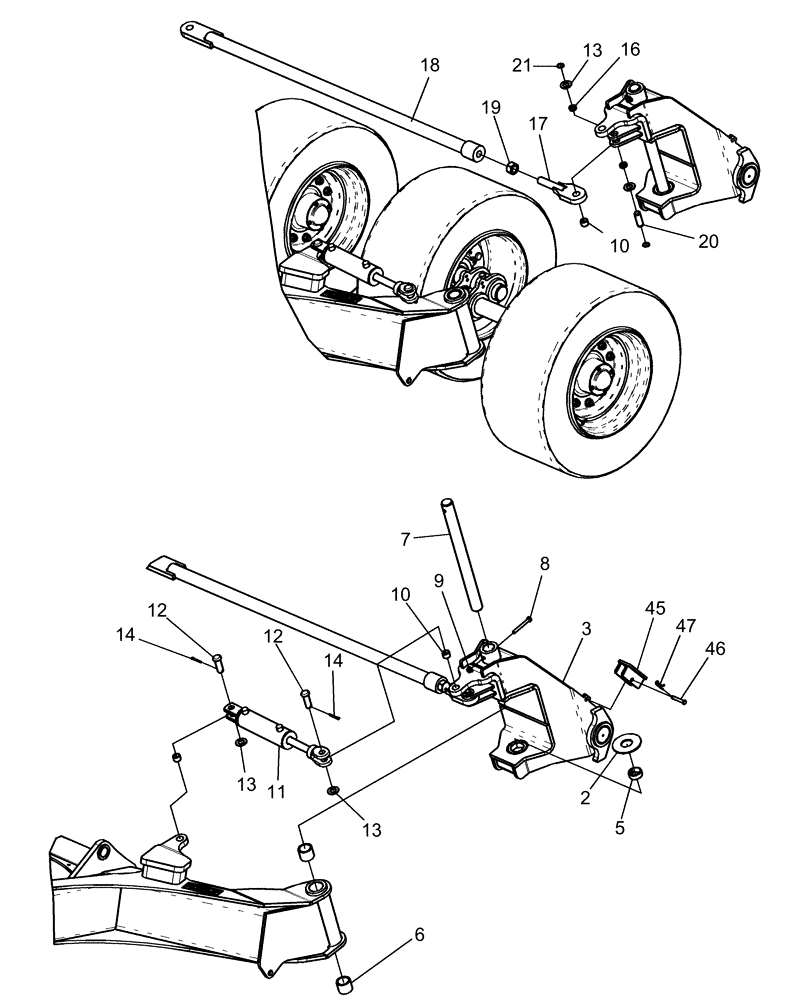 Схема запчастей Case IH 1260 - (41.200.04[02]) - STEERING - AXLE FRAME, CARRIER 20" (41) - STEERING