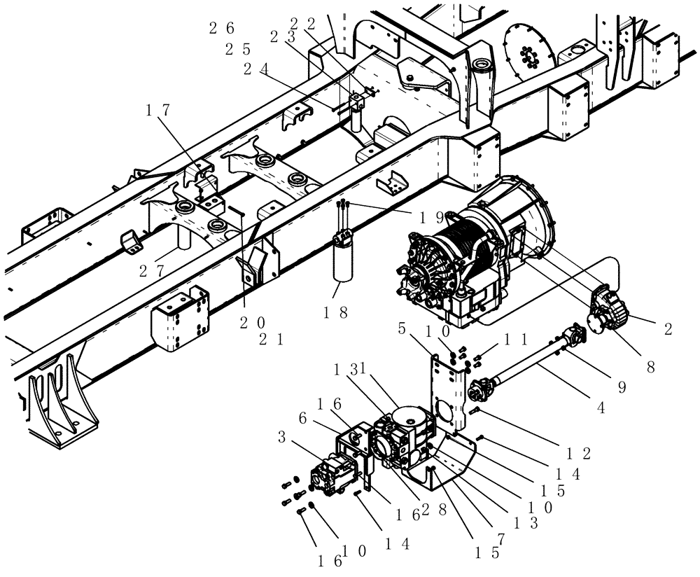 Схема запчастей Case IH FLX810 - (06-003) - PUMP GROUP, 3 WHEELER Hydraulic Plumbing