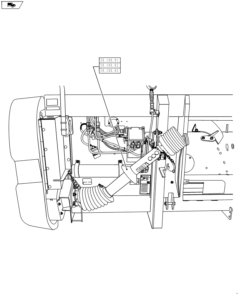 Схема запчастей Case IH 3016 - (00.000.58[01]) - POWER TAKE OFF (00) - GENERAL & PICTORIAL INDEX