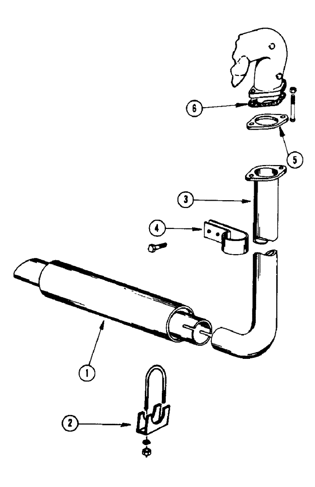 Схема запчастей Case IH 1150 - (110[A]) - MUFFLER, DIESEL ENGINE (10) - ENGINE