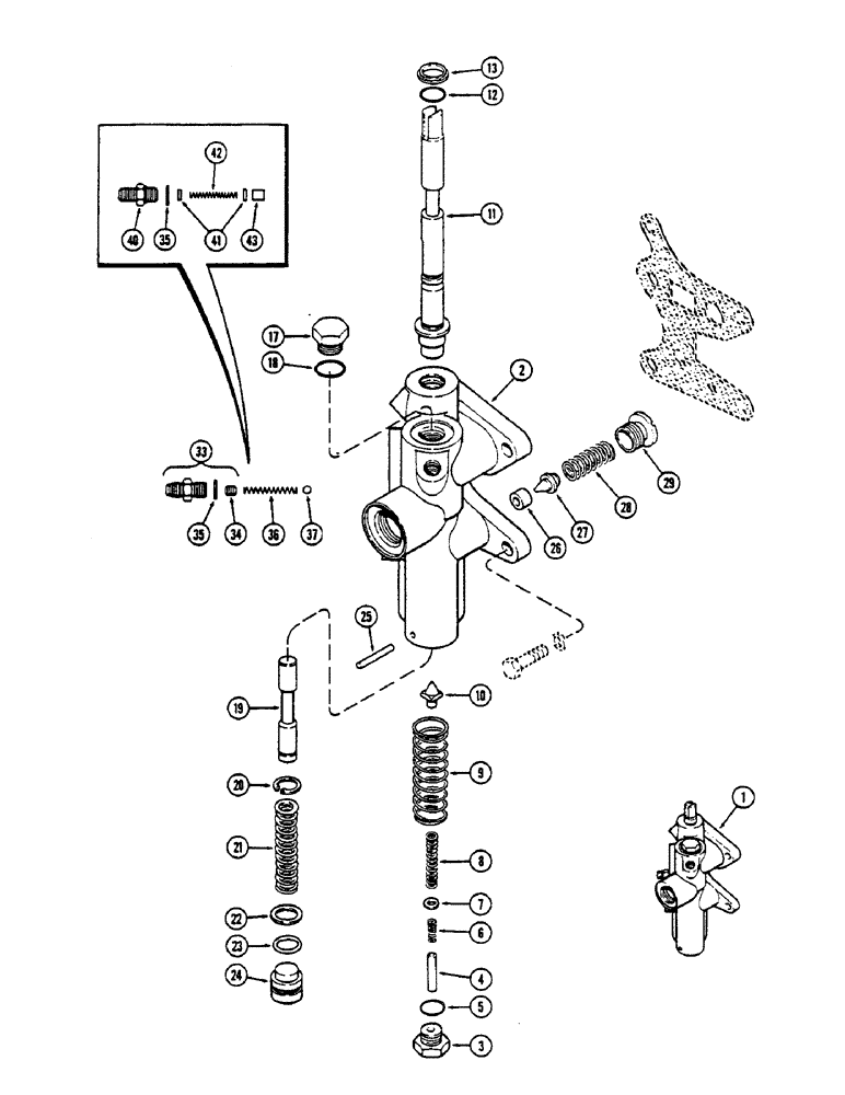 Схема запчастей Case IH 2390 - (6-222) - A139858 REGULATOR VALVE (06) - POWER TRAIN