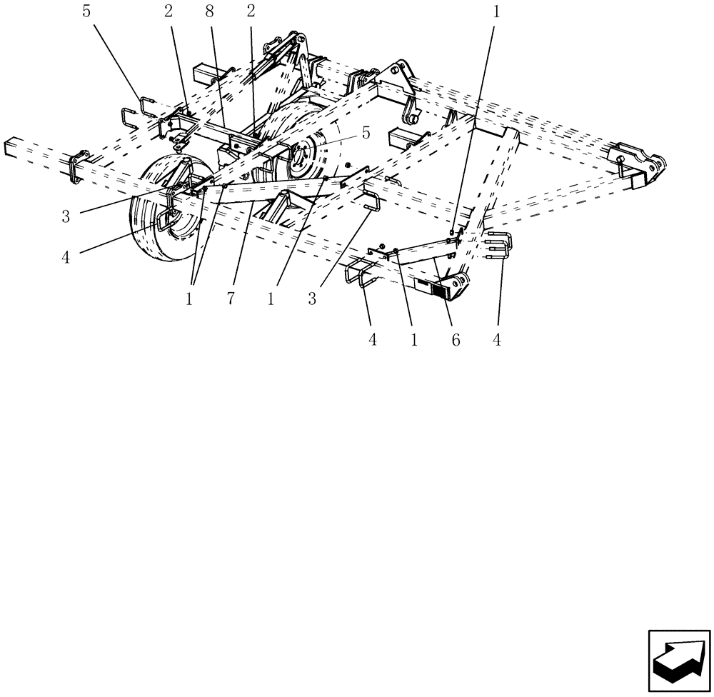 Схема запчастей Case IH PTX300 - (1.140.1) - HIGH DRAFT OPTION BSN CBJ0015120 (12) - FRAME