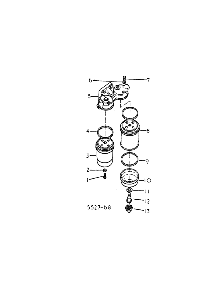 Схема запчастей Case IH 784 - (12-39[A]) - POWER, TWIN FUEL FILTER, BOSCH, ENGINE SERIAL NO. 120521 AND ABOVE Power