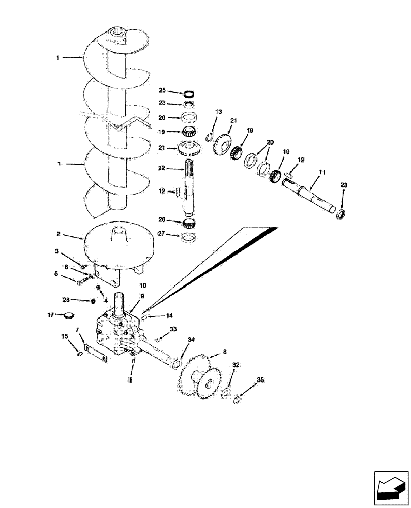 Схема запчастей Case IH 2577 - (80.175.04) - AUGER, UNLOADER - GRAIN TANK, LOWER (80) - CROP STORAGE/UNLOADING