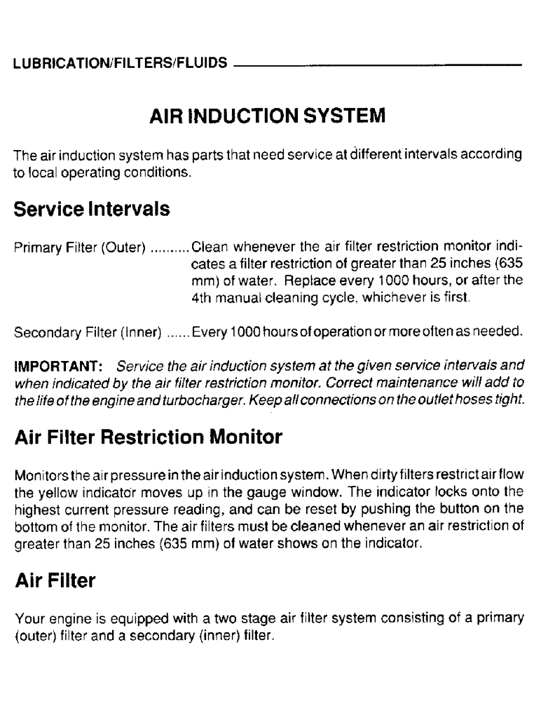 Схема запчастей Case IH 4390T - (026) - LUBRICATION, FILTERS, FLUIDS, AIR INDUCTION SYSTEM 