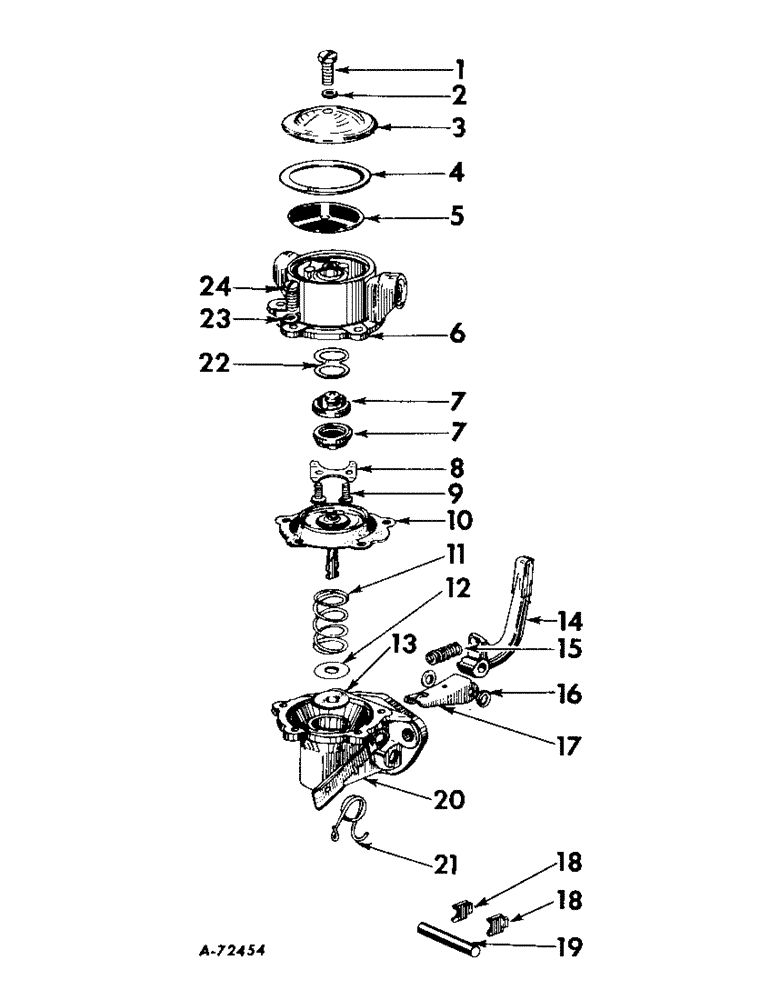 Схема запчастей Case IH B414 - (033) - FUEL SYSTEM, FUEL PUMP, CARBURETED ENGINE TRACTORS (02) - FUEL SYSTEM