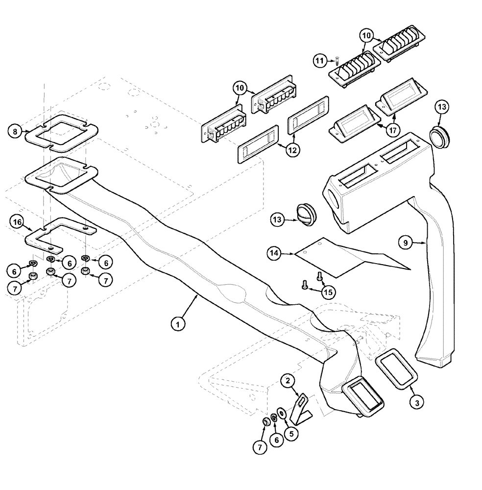 Схема запчастей Case IH CX50 - (09-33) - HEATER ASSEMBLY - LP CAB (09) - CHASSIS/ATTACHMENTS