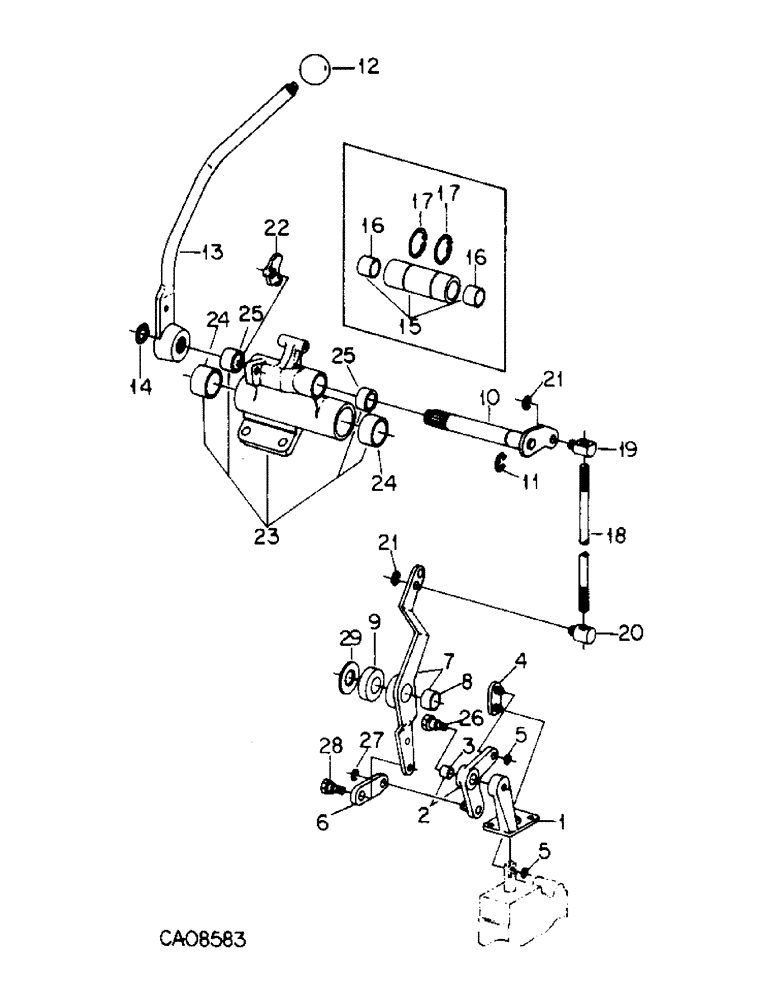 Схема запчастей Case IH 7288 - (10-29) - HYDRAULICS, THIRD AUXILIARY VALVE CONTROLS (07) - HYDRAULICS