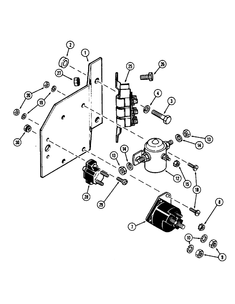 Схема запчастей Case IH 2870 - (092) - SOLENOIDS AND CIRCUIT BREAKER MOUNTING, USED P.I.N. 8827735 AND AFTER (04) - ELECTRICAL SYSTEMS