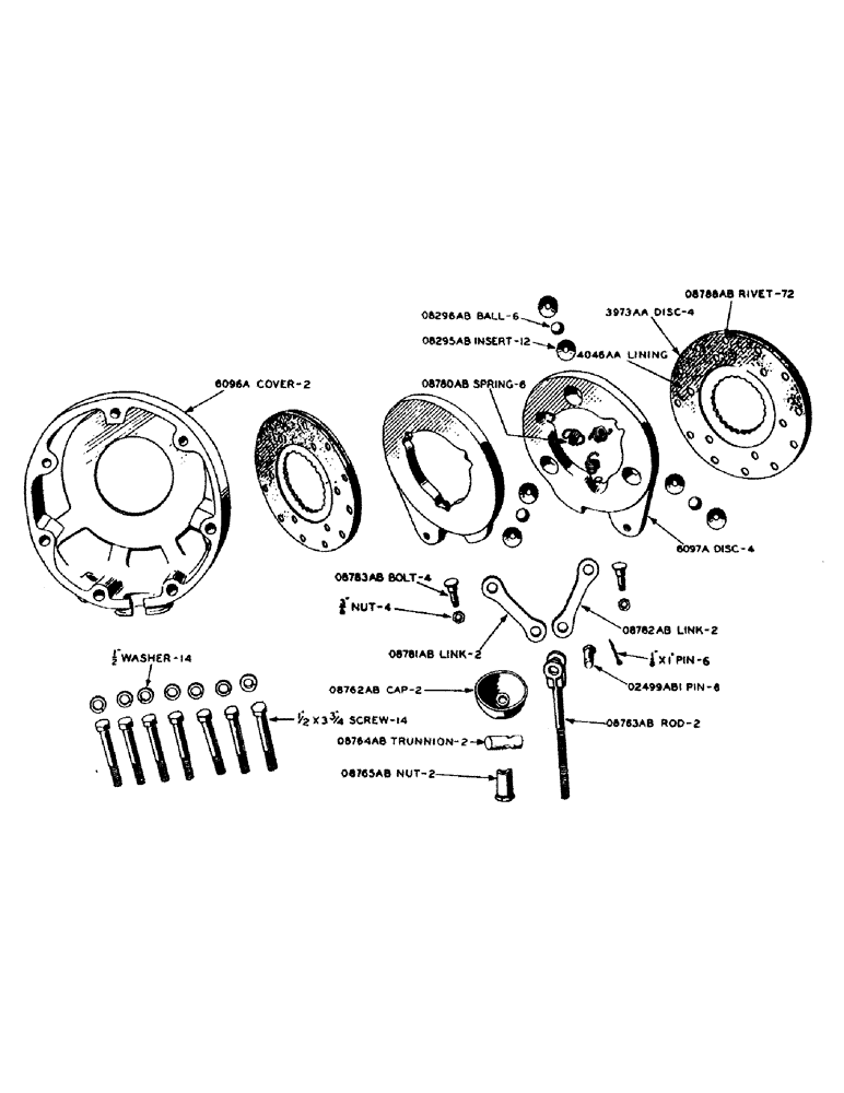 Схема запчастей Case IH 600-SERIES - (082) - DIFFERENTIAL BRAKE (06) - POWER TRAIN