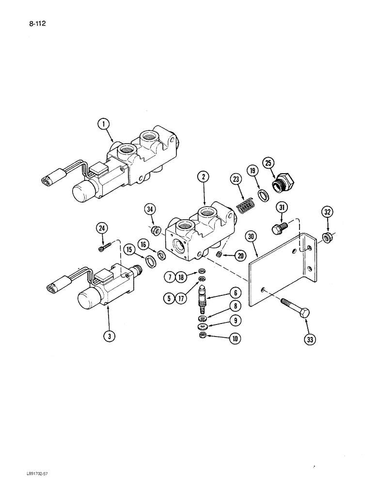 Схема запчастей Case IH 1680 - (8-112) - HYDRAULIC REEL DRIVE VALVE ASSEMBLY AND MOUNTING (07) - HYDRAULICS