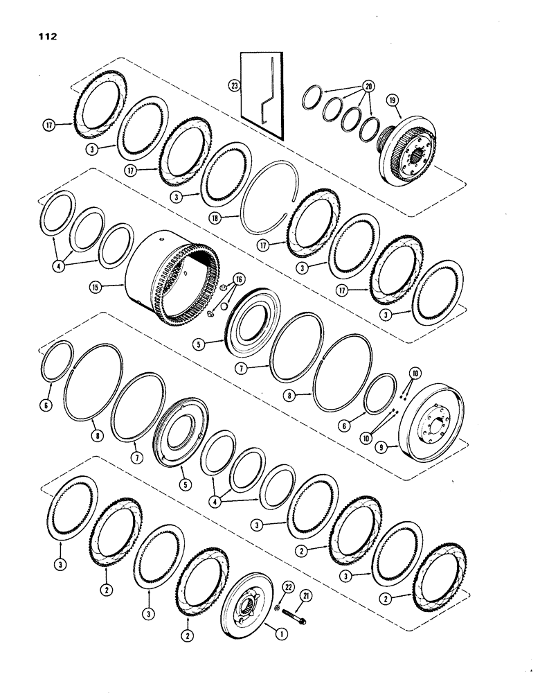 Схема запчастей Case IH 1270 - (112) - CLUTCH, (C-2) AND (C-3) CLUTCHES (06) - POWER TRAIN