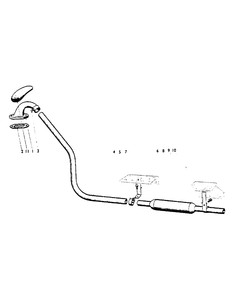 Схема запчастей Case IH 950 - (20) - 85661 DOWNSWEPT EXHAUST, U299 (01) - ENGINE