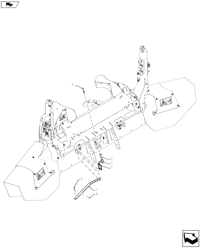 Схема запчастей Case IH 9230 - (73.335.AK[05]) - VAR - 425339 - ADJUSTER, MECHANICAL, CHAFF SPREADER, BSN YDG222004 (73) - RESIDUE HANDLING