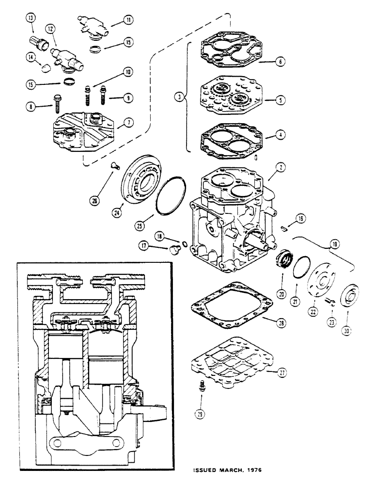 Схема запчастей Case IH 1175 - (334) - YORK COMPRESSOR, FIRST USED TRACTOR SERIAL NUMBER 8786739 (09) - CHASSIS