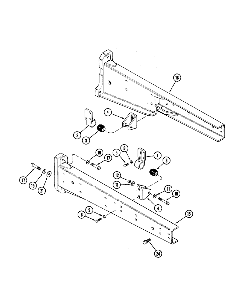 Схема запчастей Case IH 2096 - (9-020) - ENGINE MOUNTS AND SIDE RAILS (09) - CHASSIS/ATTACHMENTS