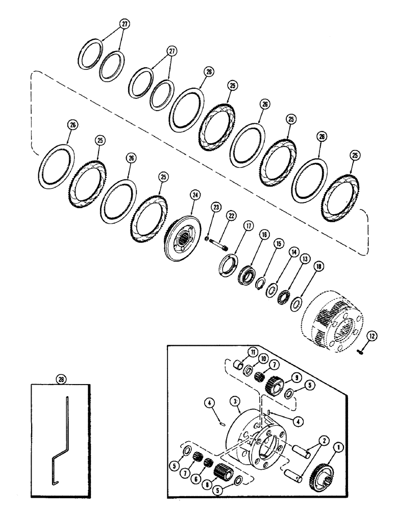 Схема запчастей Case IH 2470 - (128) - CLUTCH, C-2 CLUTCH AND PLANETARY (06) - POWER TRAIN