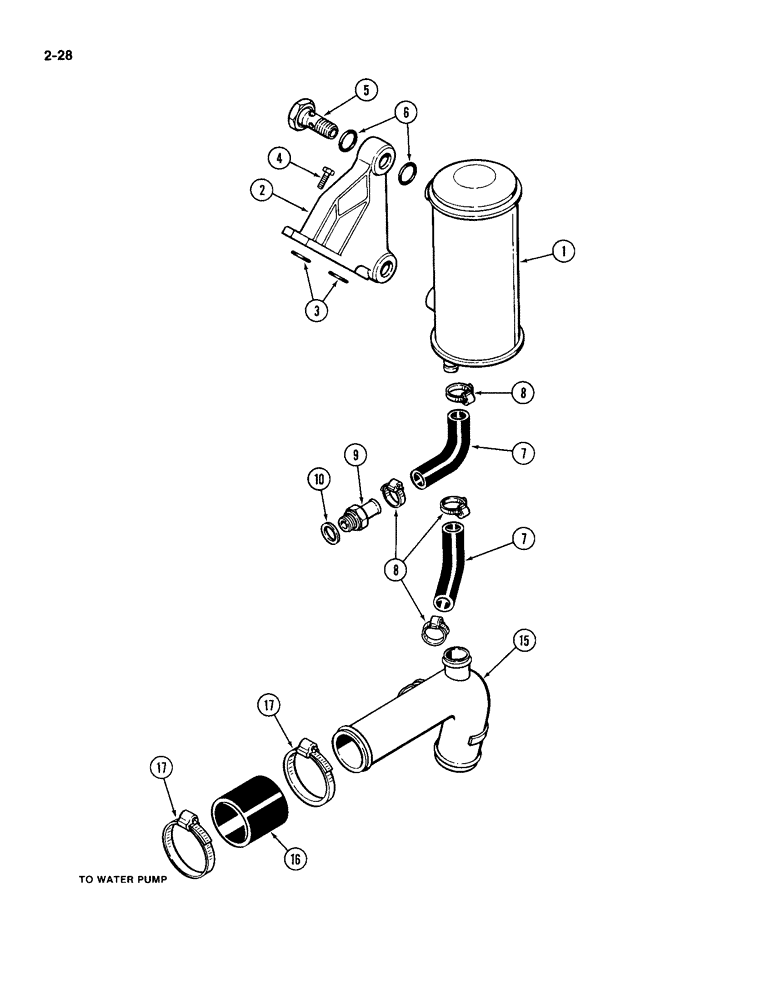 Схема запчастей Case IH 4994 - (2-28) - OIL COOLER, 866 CUBIC INCH DIESEL ENGINE (02) - ENGINE