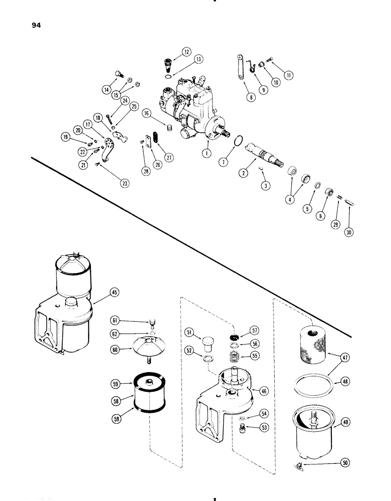 Схема запчастей Case IH 570 - (094) - FUEL INJECTION PUMP, 470-570 (188) DIESEL ENGINE (03) - FUEL SYSTEM