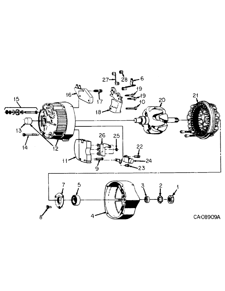 Схема запчастей Case IH 5288 - (08-07) - ELECTRICAL, ALTERNATOR-GENERATOR, DELCO-REMY, 61 AND 72 AMPERE (06) - ELECTRICAL