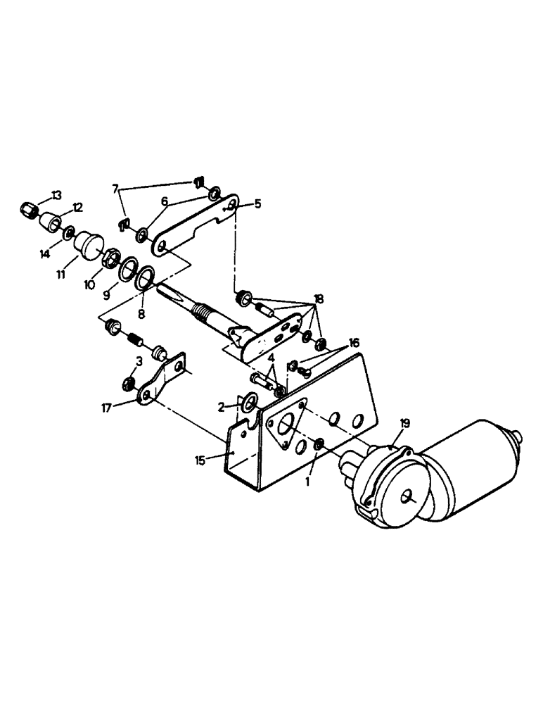 Схема запчастей Case IH 9130 - (10-39) - WIPER DRIVE ASSEMBLY, REAR WINDOW Options & Miscellaneous