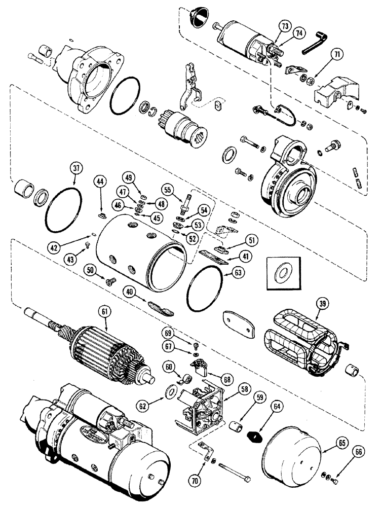 Схема запчастей Case IH 4694 - (4-090) - STARTER ASSEMBLY (CONTD) (04) - ELECTRICAL SYSTEMS