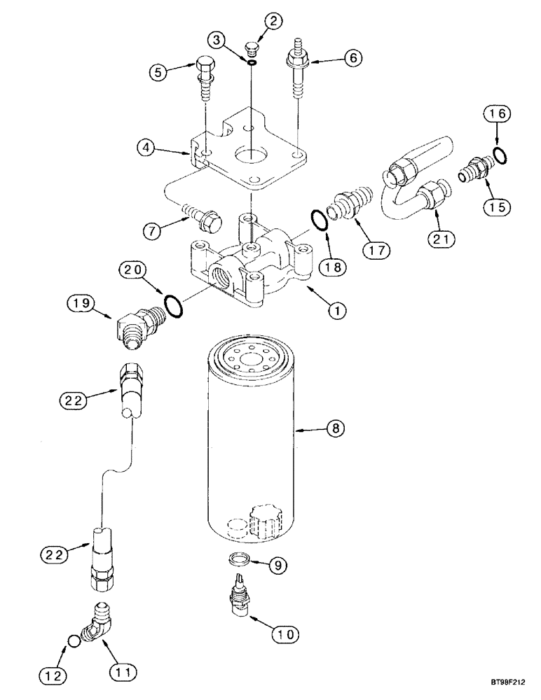 Схема запчастей Case IH MX270 - (3-018) - FUEL FILTER AND CONNECTIONS, MX240, MX270, 6TAA-8304 EMISSIONS CERTIFIED ENGINE (03) - FUEL SYSTEM